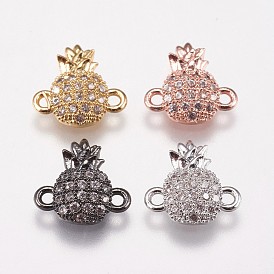 Латунные микро проложить кубических ссылки циркония, ананасы / ананас, прозрачные