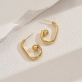 Стильные 201 круглые серьги-гвоздики из нержавеющей стали