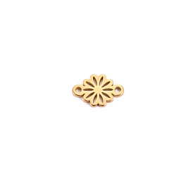 Stainless Steel Connector Charms, Flower