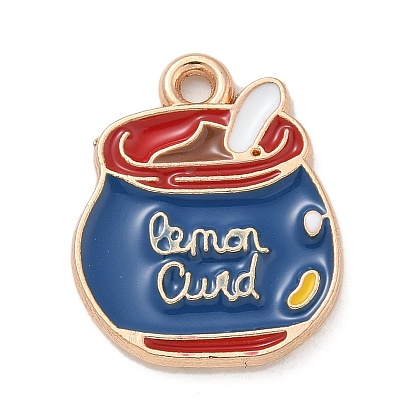 Подвески из эмали и сплава, золотой свет, без кадмия и без свинца, банка меда с надписью-талисманом