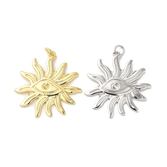 Стойки обшивки латунные подвески, с целью перехода в кольце, без свинца и без кадмия, долговечный, солнце с очарованием глаз