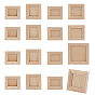 16шт. 6 стили деревянных фоторамок, миниатюрные украшения, аксессуары для домашнего кукольного домика с микро-ландшафтом, притворяясь опорными украшениями