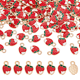 80Шармы из сплава эмали, золотой свет, клубничное очарование