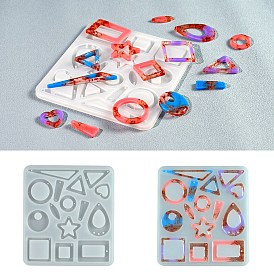 DIY Silicone Pendant Molds, Resin Casting Molds, Clay Craft Mold Tools, Mixed Shapes