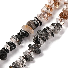 Natural Rutilated Quartz Beads Strands, Chip