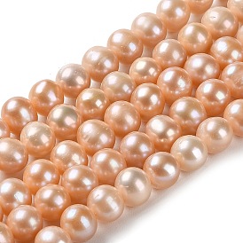 Natural Cultured Freshwater Pearl Beads Strands, Potato, Grade 4A+