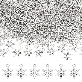 200 шт. Подвески из сплава в тибетском стиле, без свинца и без кадмия, снежинка