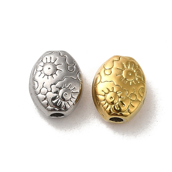 304 из нержавеющей стали бусы, овальные