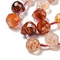 Natural Red Hematoid Quartz/Ferruginous Quartz Beads Strands, Faceted, Top Drilled, Teardrop