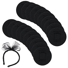 20 шт. фетровые подушечки для резинок для волос, эластичные подушечки, плоско-круглые