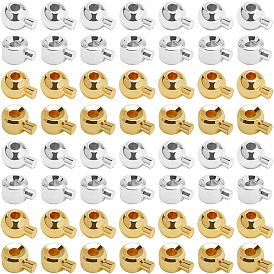 60 шт. 4 стили латунные бусины, долговечный, круглые