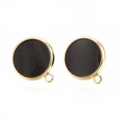 Изделия из латуни, с эмалью и петлей, плоско-круглые, без никеля 