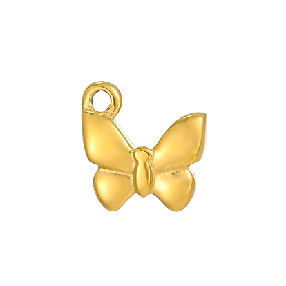 304 подвески из нержавеющей стали, бабочки прелести, ионное покрытие (ip)