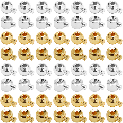 60 шт. 4 стили латунные бусины, долговечный, круглые