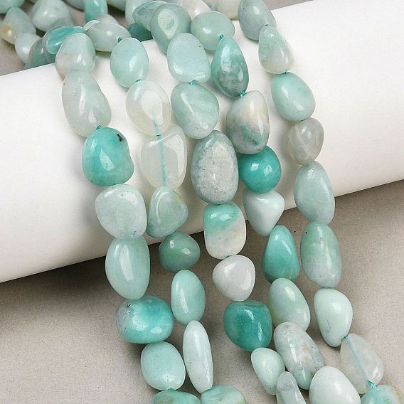 Natur amazonite Nuggets Perlen Stränge