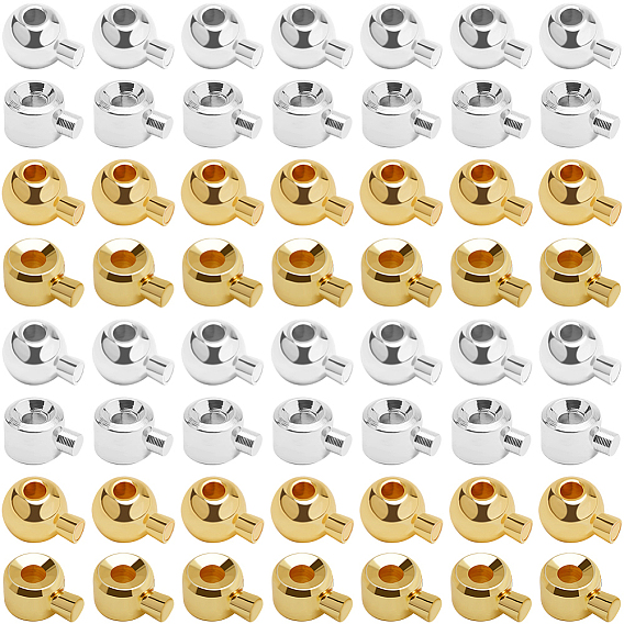 60 шт. 4 стили латунные бусины, долговечный, круглые