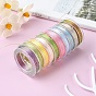 10 Rolls 3-Ply Metallic Polyester Threads, Round, for Embroidery and Jewelry Making