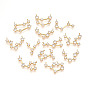 Латунные микро проложить кубического циркония подвески, обереги двенадцати созвездий, долговечный, без никеля , реальный 18 k позолоченный