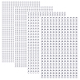 4 Sheets 4 Styles Acrylic Imitation Pearl Stickers Paper Sheets for Craft, Half Round, Rhinestone Stickers