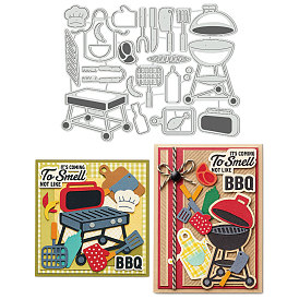Plantillas de troqueles de corte de acero al carbono con temática de barbacoa, para diy scrapbooking, album de fotos, tarjeta de papel decorativa en relieve
