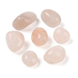 Natural Rose Quartz Beads, Nuggets, No Hole/Undrilled, Tumbled Stone