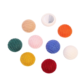 Кабошоны из шерстяной ткани полукруглой формы, полукруглый