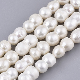 Natural Baroque Pearl Keshi Pearl Beads Strands, Cultured Freshwater Pearl, Number 8