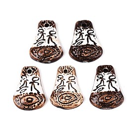 Ручной работы фарфора большие кулоны, форма топора, фантазии античного стекла фарфора