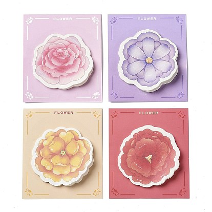 30 Sheets Flower Shape Memo Pad Sticky Notes, Sticker Tabs, for Office School Reading