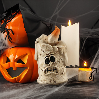 Halloween Theme Pumpkin Ghost Mummy Plastic Figurine Display Decorations, Miniature Ornaments, for Home Decoration