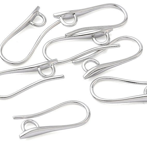 SHEGRACE Brass Earring Hooks, Ear Wire, with Loop, Cadmium Free & Nickel Free & Lead Free, Long-Lasting Plated
