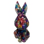 Resin Rabbit Display Decoration, with Shell Chips Inside for Home Office Desk Decoration