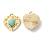 Alloy Resin Imitation Gemstone Pendants, Heart Charms, Cadmium Free & Nickel Free & Lead Free
