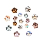 Glass Rhinestone Cabochons, Star, Pointed Back & Back Plated, Faceted