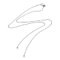 Plaqué rhodium 925 chaînes de câbles en argent sterling, fabrication de colliers, pour la fabrication de colliers prénom, avec fermoirs à ressort et tampon s
