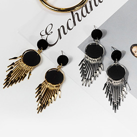 Fashionable Punk Style Long Fringe Earrings - Exaggerated, Trendy, Slimming.