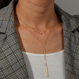 Geometric Pendant Necklace for Women - Sexy and Simple Multilayer Collarbone Chain Jewelry by W203 LiMeng Accessories