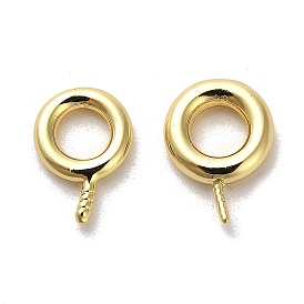 Стойки покрытие латунь подвесные поручительств, привязка поручительств, за половину пробурено бисера, без кадмия и без свинца, долговечный, кольцо