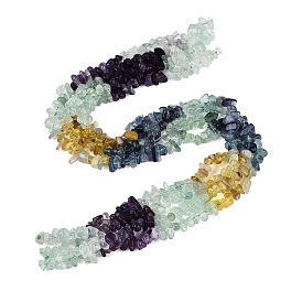 Natural Fluorite & Amethyst & Citrine(Heated) Beads Strands, Nuggets