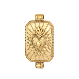 304 подвески из нержавеющей стали, восьмиугольник со священным сердцем, ионное покрытие (ip)