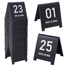 25Tarjetas de lugar de mesa acrílicas de piezas, Placa con el número de la carpa de la boda, número 1~25