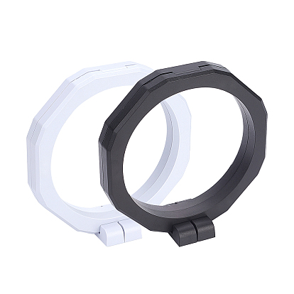 Полиэтилен (PE) 3 d держатель дисплея с плавающей рамкой, подставки для монет, за монеты вызова, медальоны, ювелирные изделия, восьмиугольник, с пластиковой основой