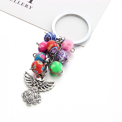 Сплав, с хрусталем, стеклянные под жемчуг, ангел