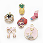Подвески из эмали и сплава, разнообразные, золотой свет