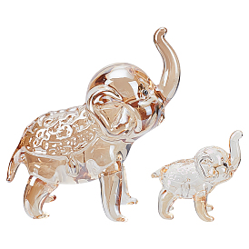 2шт. 2 стили украшений в виде слонов из натурального кварцевого кристалла, для украшения рабочего стола домашнего офиса