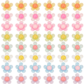 64шт 8 цветные кабошоны из полупрозрачной смолы, цветок