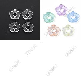 400Pcs Transparent Acrylic Beads, Flower