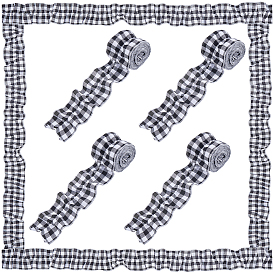 6 рулоны полиэфирной ленты, шотландка шаблон, для украшения елки