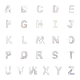 Естественных пресноводных стеклянные бусы, сверху просверленные бусы, алфавит, Письмо ~ Z