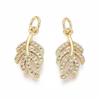 Латунные микро проложить кубического циркония подвески, лист, с целью перехода в кольце